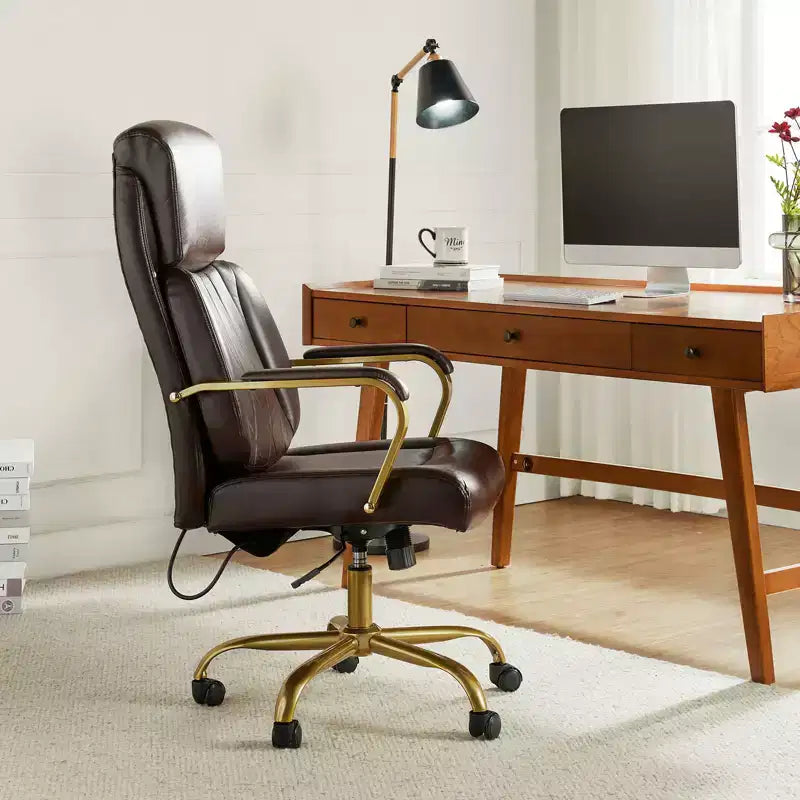 Chaise de bureau ergonomique pivotante à 360 degrés du milieu du siècle