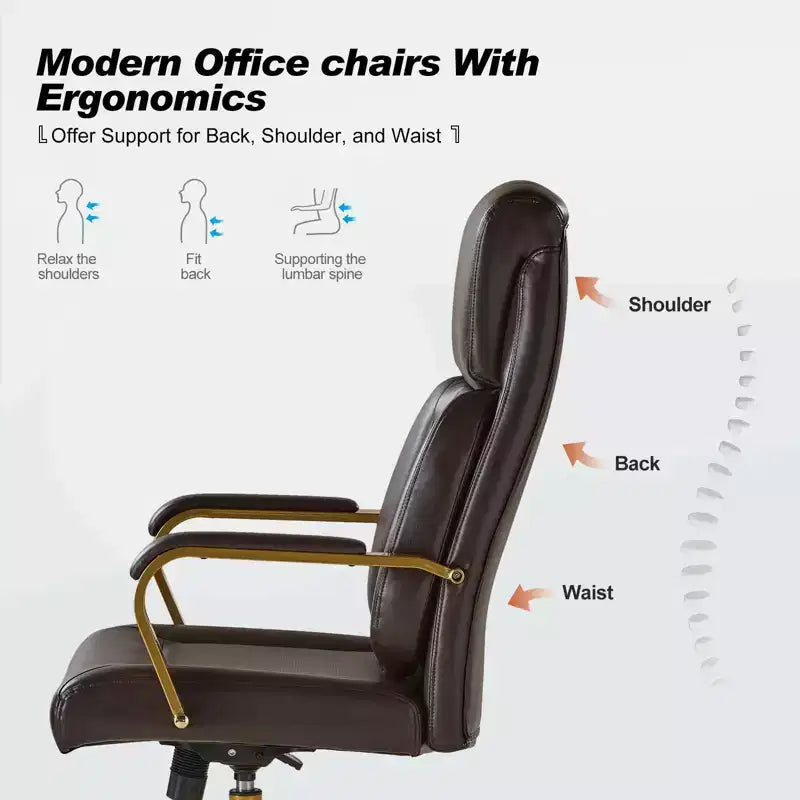 Chaise de bureau ergonomique pivotante à 360 degrés du milieu du siècle