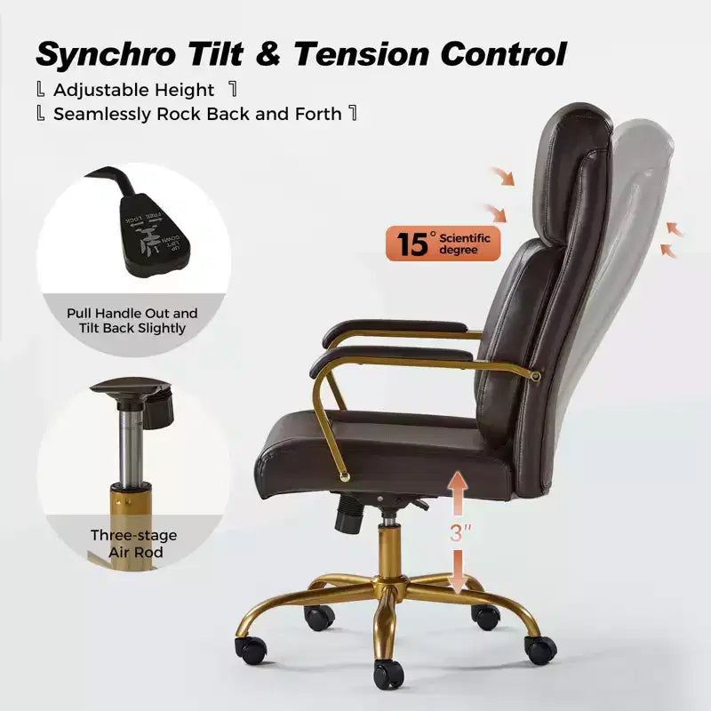 Chaise de bureau ergonomique pivotante à 360 degrés du milieu du siècle
