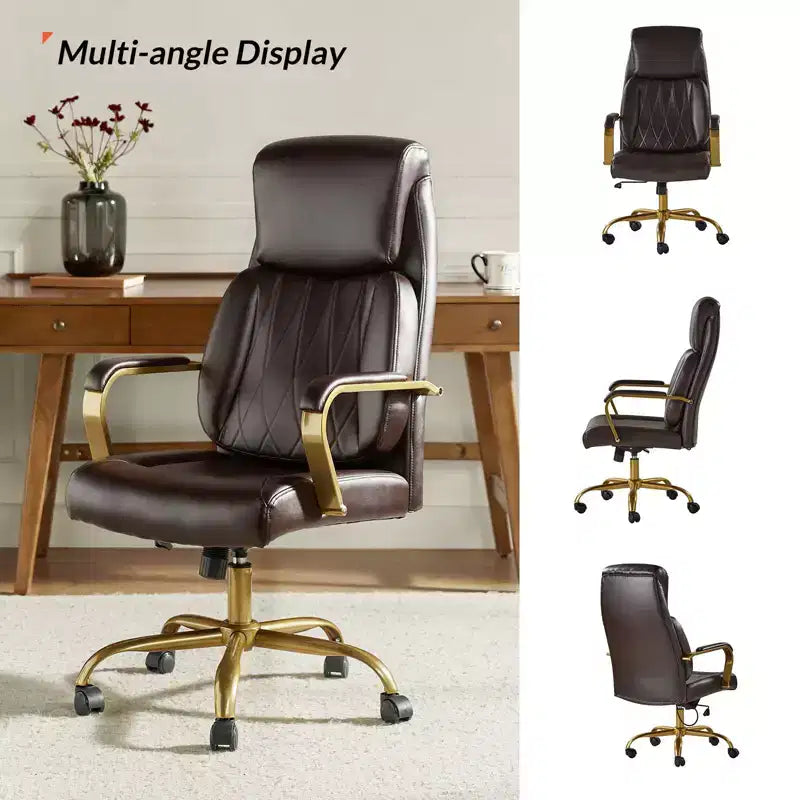 Chaise de bureau ergonomique pivotante à 360 degrés du milieu du siècle