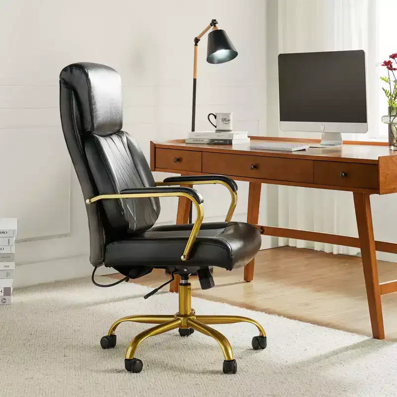 Chaise de bureau ergonomique pivotante à 360 degrés du milieu du siècle