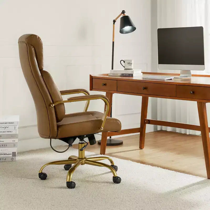 Chaise de bureau ergonomique pivotante à 360 degrés du milieu du siècle