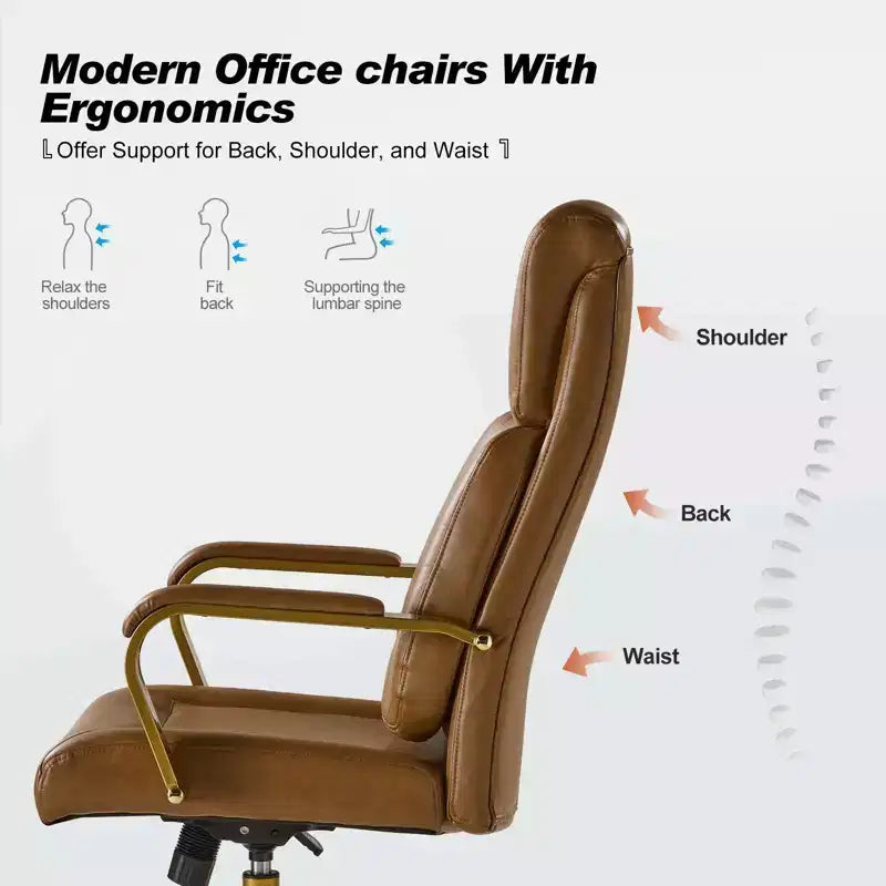 Chaise de bureau ergonomique pivotante à 360 degrés du milieu du siècle