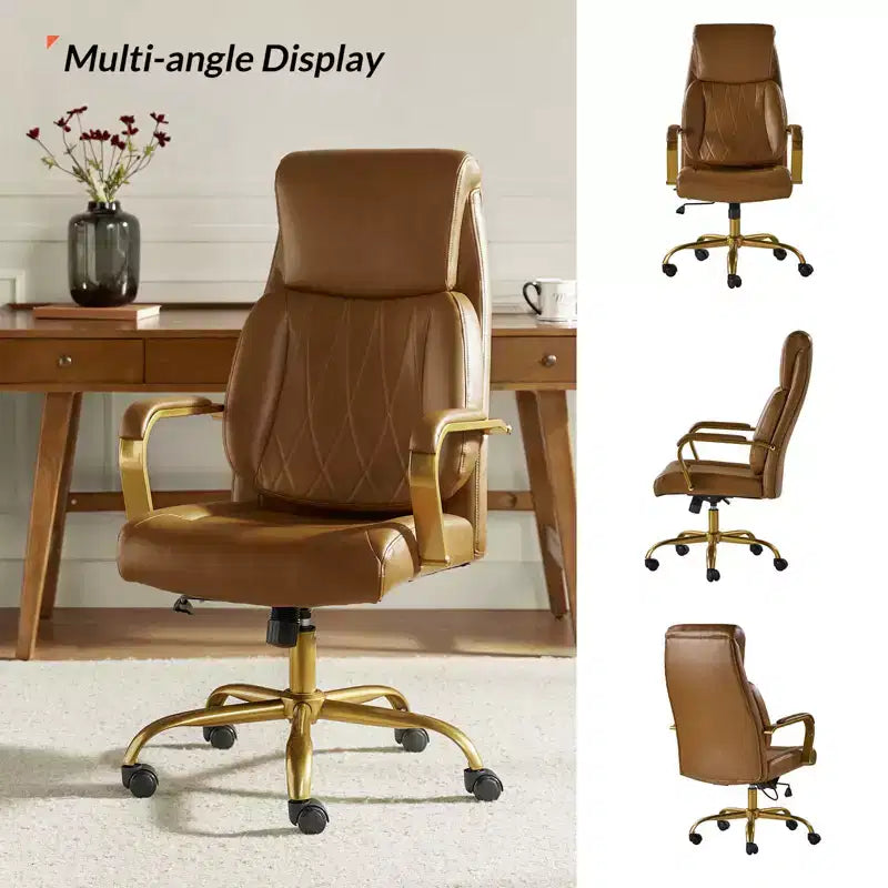 Chaise de bureau ergonomique pivotante à 360 degrés du milieu du siècle