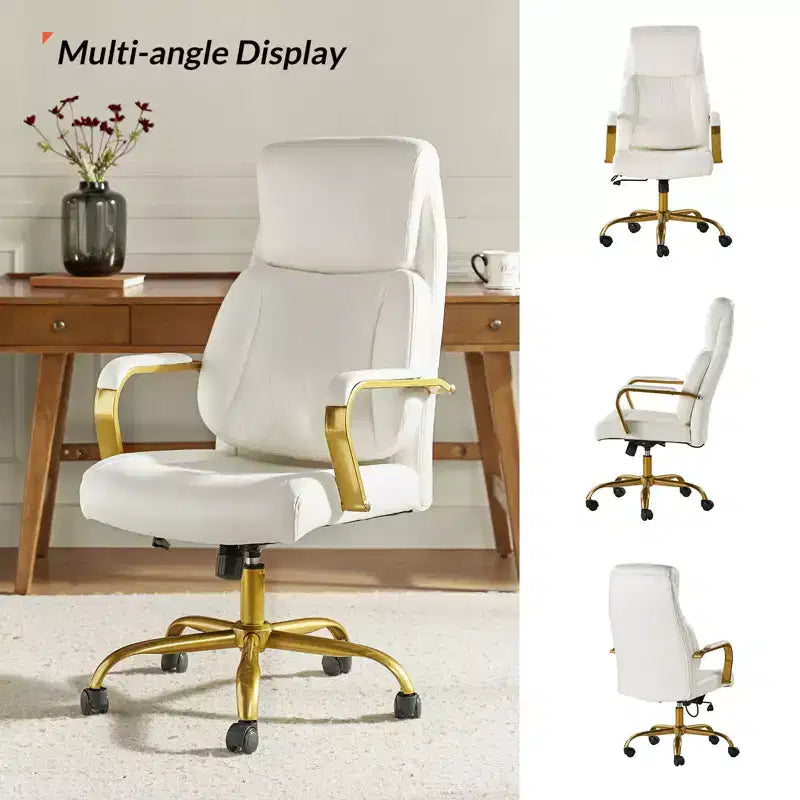 Chaise de bureau ergonomique pivotante à 360 degrés du milieu du siècle