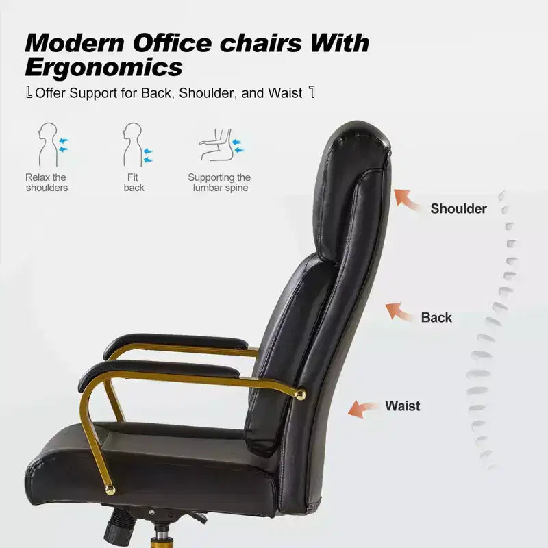 Chaise de bureau ergonomique pivotante à 360 degrés du milieu du siècle