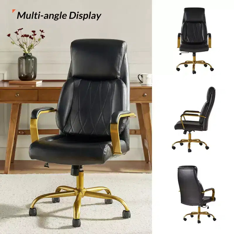 Chaise de bureau ergonomique pivotante à 360 degrés du milieu du siècle