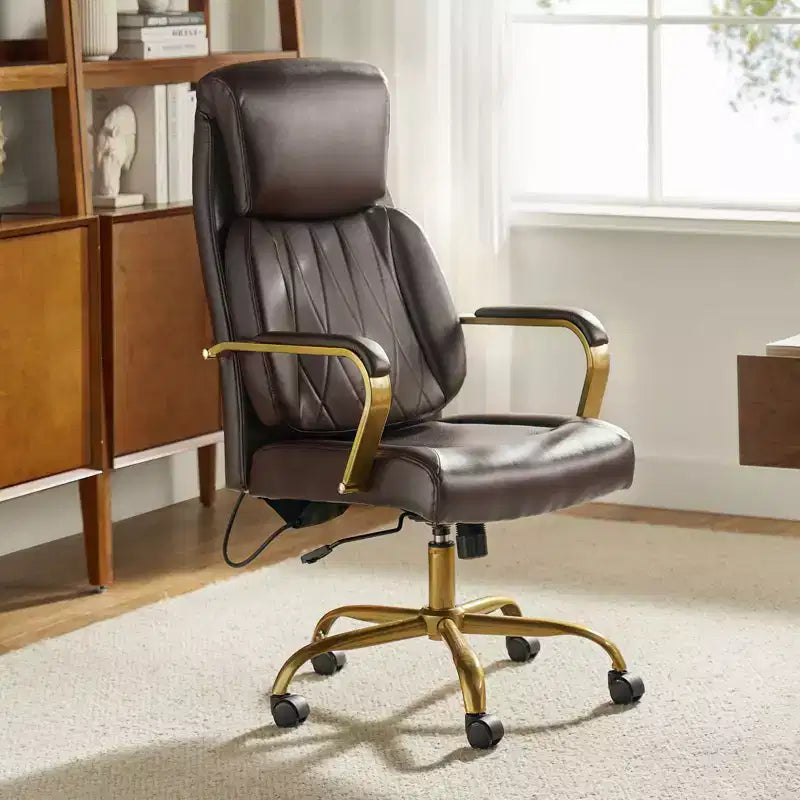 Chaise de bureau ergonomique pivotante à 360 degrés du milieu du siècle