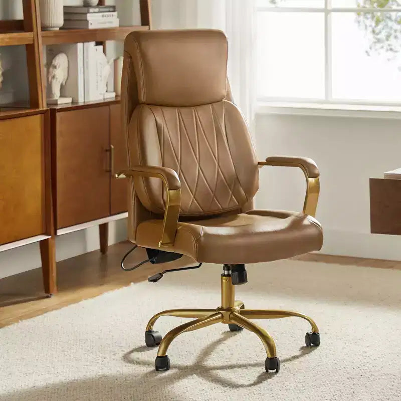 Chaise de bureau ergonomique pivotante à 360 degrés du milieu du siècle