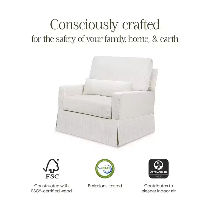 Fauteuil pivotant et planeur confortables avec dossier à oreiller