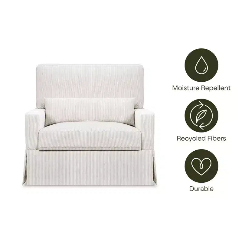 Fauteuil pivotant et planeur confortables avec dossier à oreiller