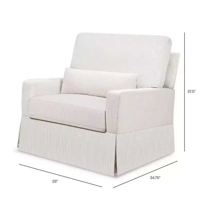 Fauteuil pivotant et planeur confortables avec dossier à oreiller