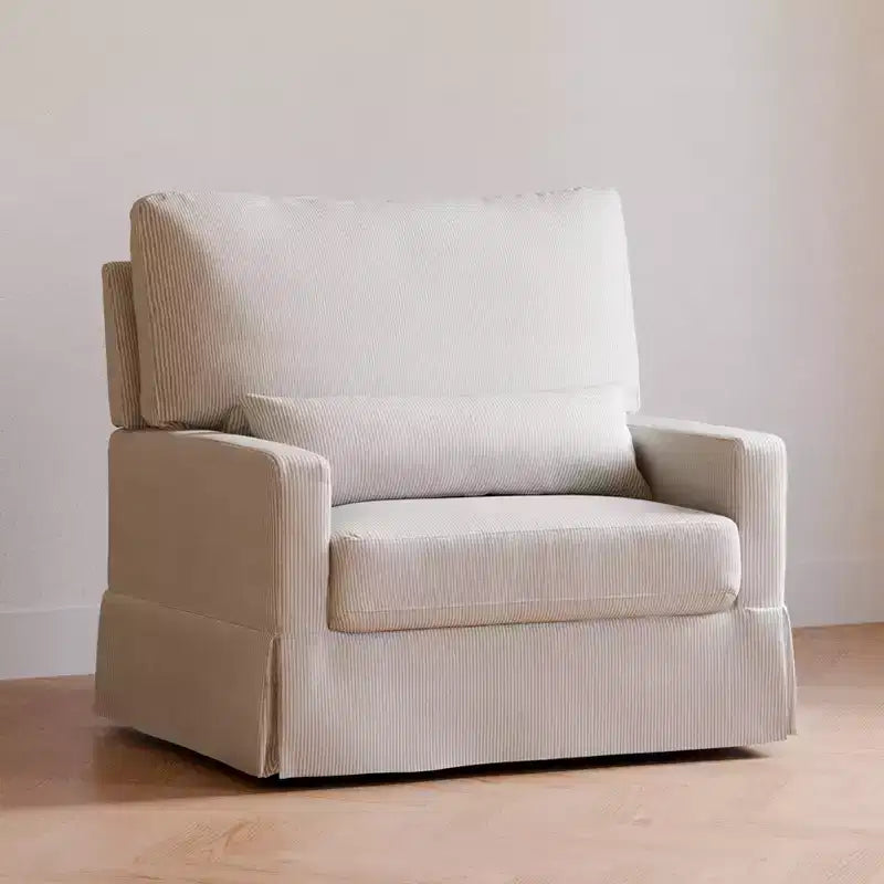 Fauteuil pivotant et planeur confortables avec dossier à oreiller