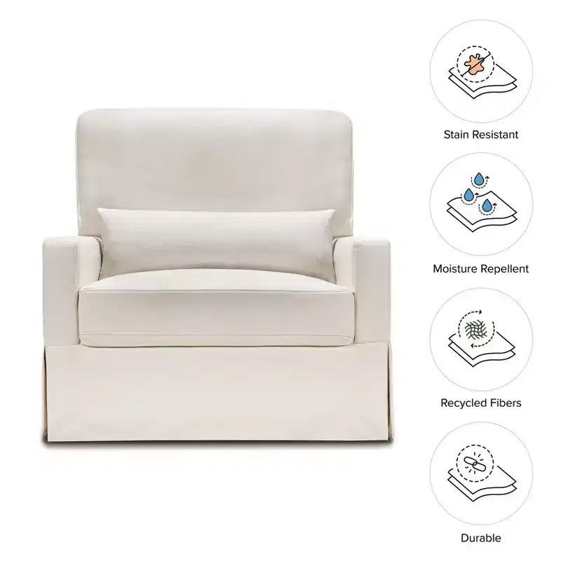 Fauteuil pivotant et planeur confortables avec dossier à oreiller