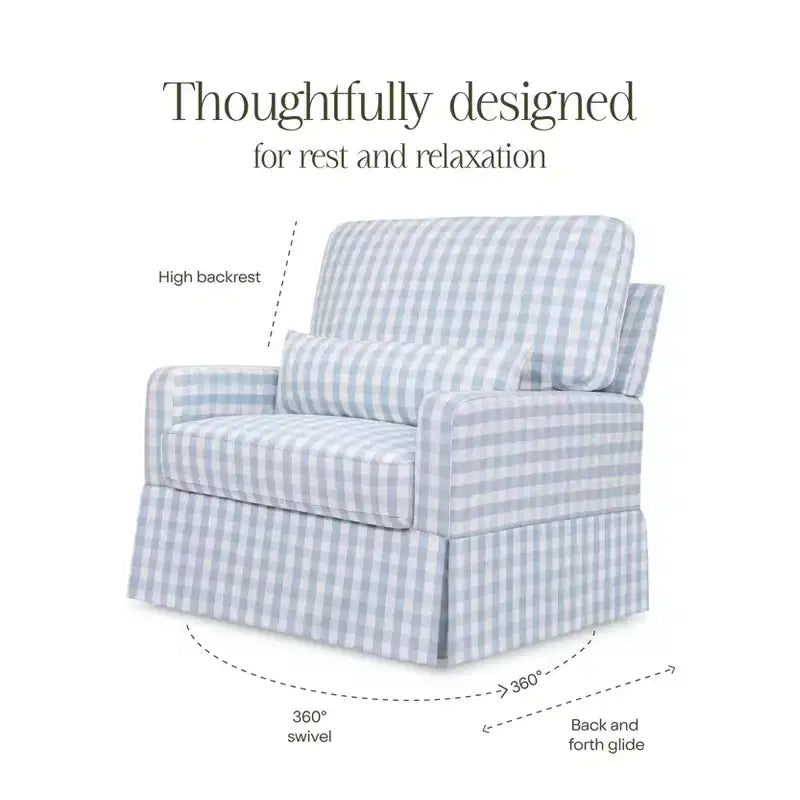 Fauteuil pivotant et planeur confortables avec dossier à oreiller