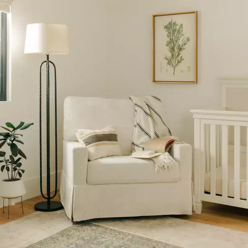 Fauteuil pivotant et planeur confortables avec dossier à oreiller