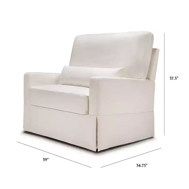 Fauteuil pivotant et planeur confortables avec dossier à oreiller