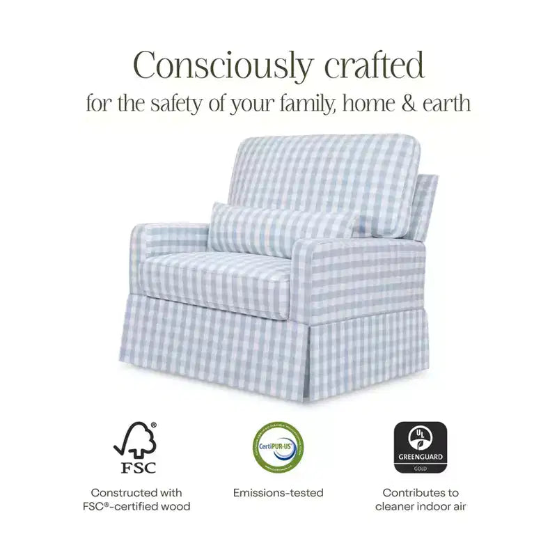 Fauteuil pivotant et planeur confortables avec dossier à oreiller