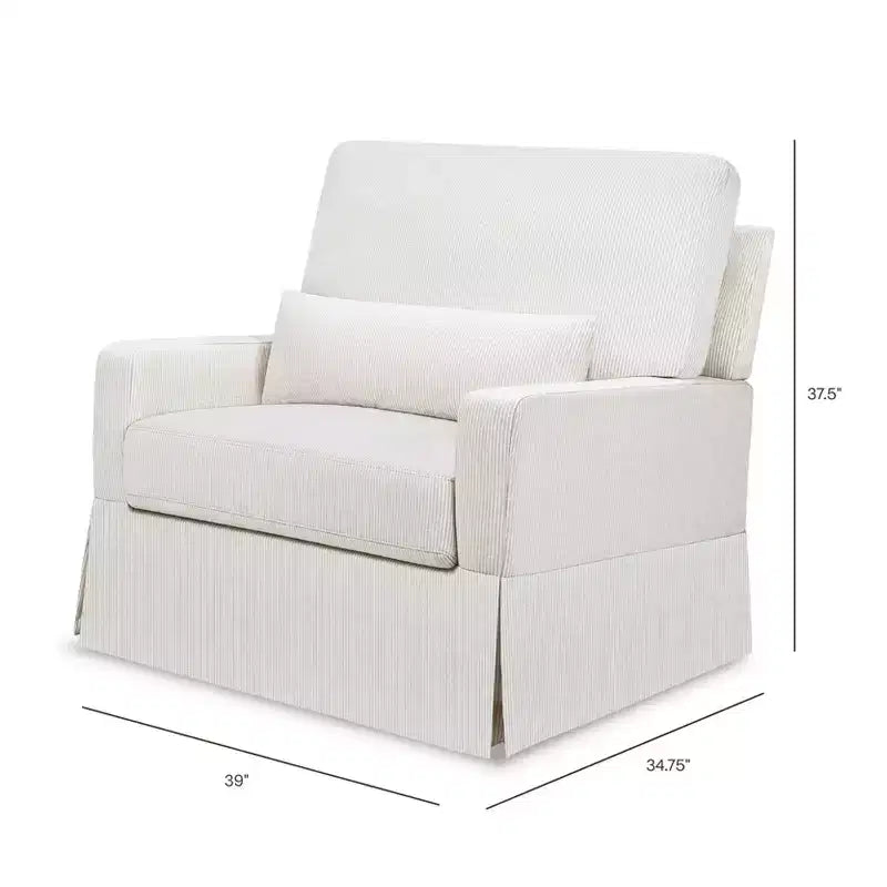 Fauteuil pivotant et planeur confortables avec dossier à oreiller