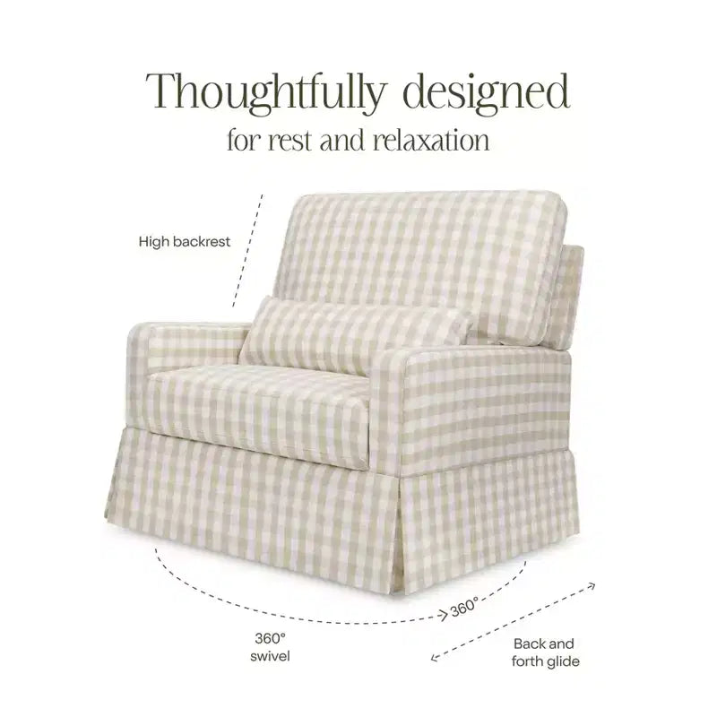 Fauteuil pivotant et planeur confortables avec dossier à oreiller