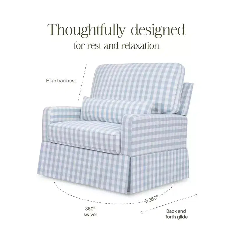 Fauteuil pivotant et planeur confortables avec dossier à oreiller
