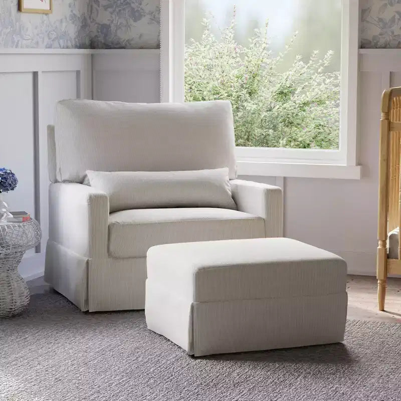 Fauteuil pivotant et planeur confortables avec dossier à oreiller