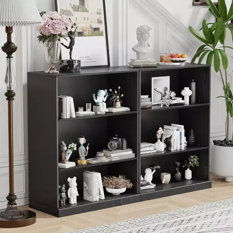 Étagère de rangement en bois sans porte, meuble de rangement de bureau et bibliothèque