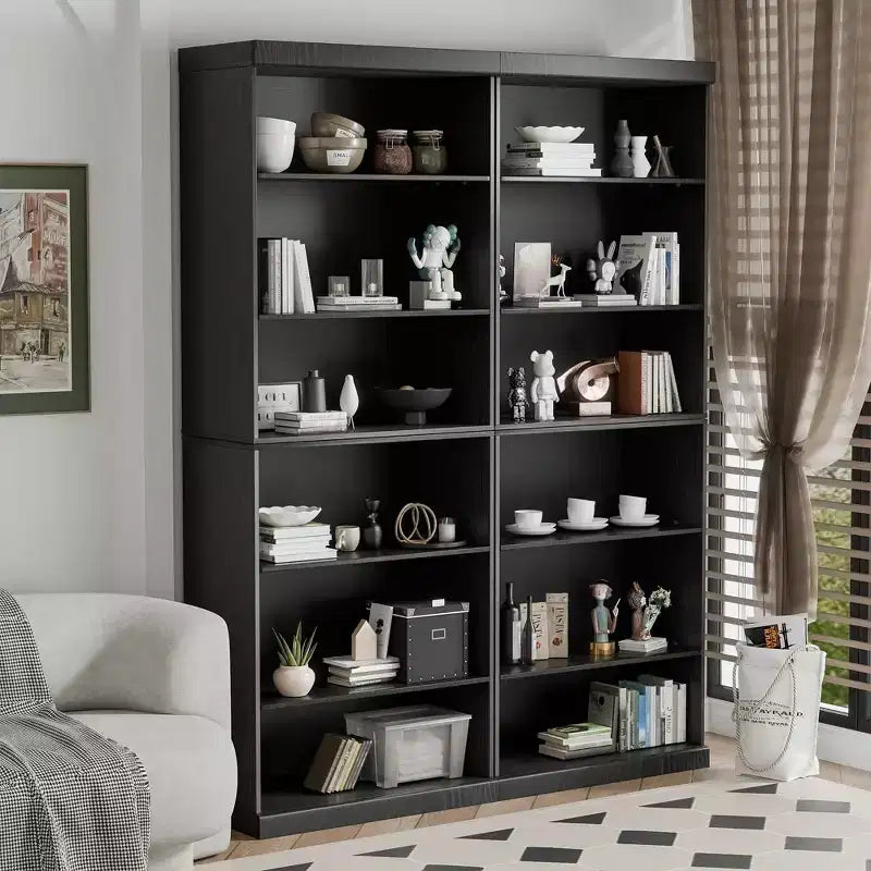 Étagère de rangement en bois sans porte, meuble de rangement de bureau et bibliothèque
