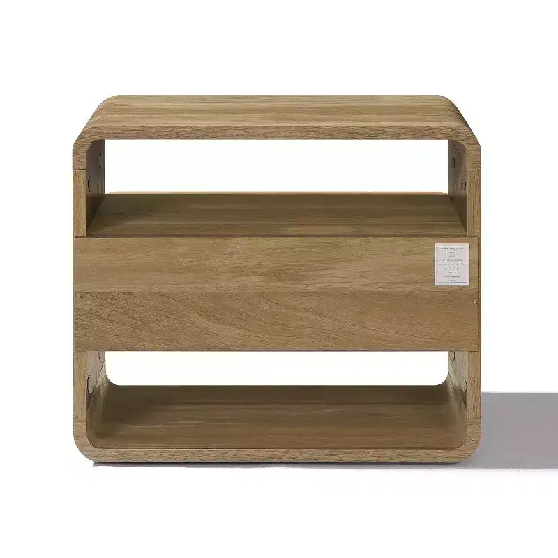 Petite table de chevet avec tiroir Chêne clair Table de nuit