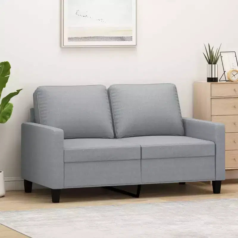 Fauteuil canapé rembourré de salon, confort en tissu gris foncé