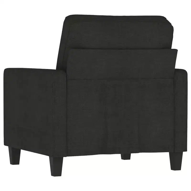 Fauteuil canapé rembourré de salon, confort en tissu gris foncé