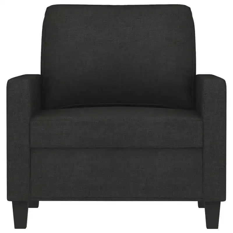 Fauteuil canapé rembourré de salon, confort en tissu gris foncé
