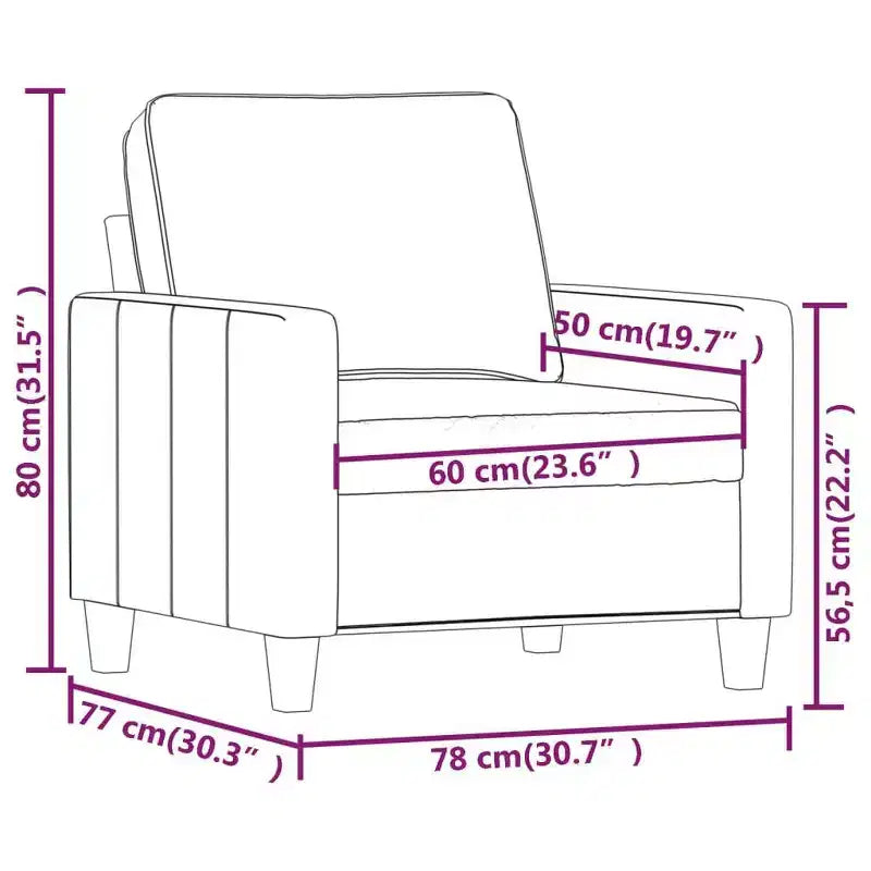Fauteuil canapé rembourré de salon, confort en tissu gris foncé