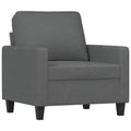 vidaXL Sofa Chair Upholstered Accent Armchair Sofa Comfort Dark Gray Fabric