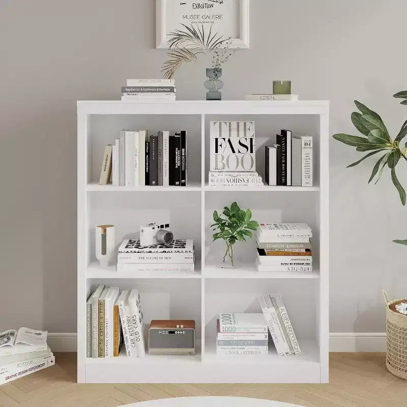 Organisateur de rangement ; Bibliothèque avec dispositif anti-basculement ; Étagère robuste en bois