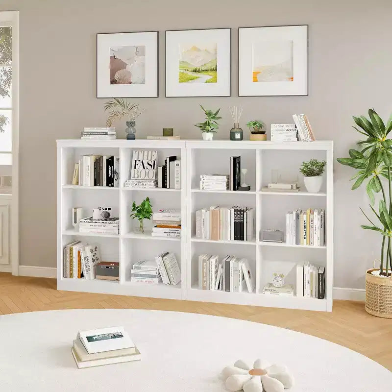 Organisateur de rangement ; Bibliothèque avec dispositif anti-basculement ; Étagère robuste en bois