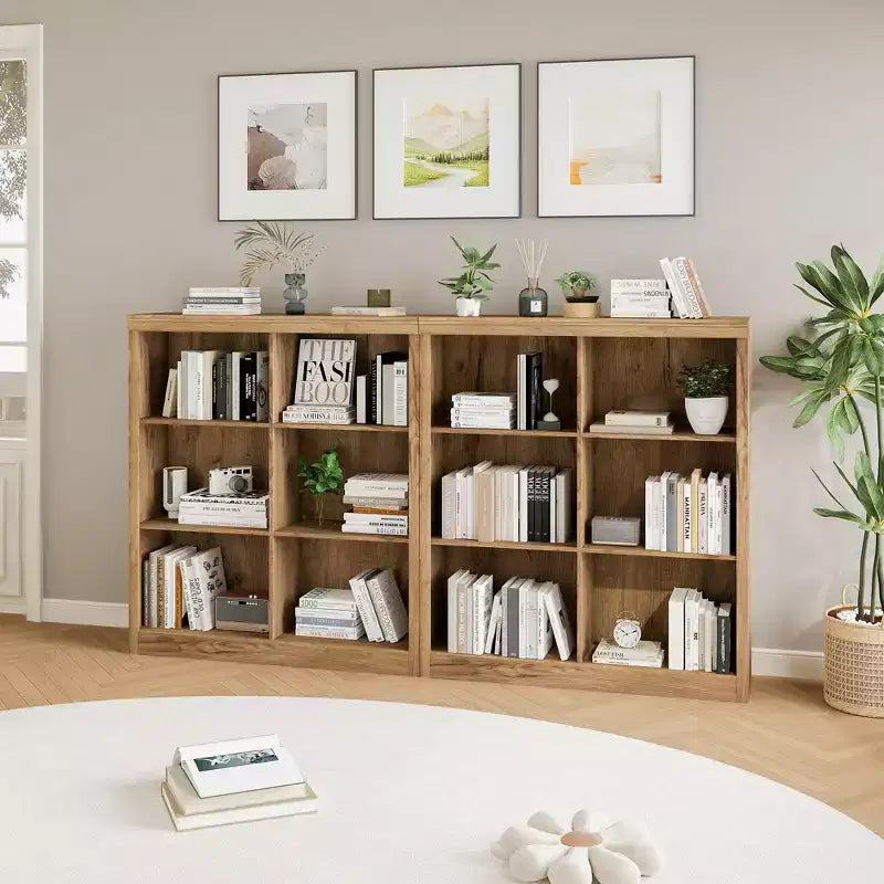 Organisateur de rangement ; Bibliothèque avec dispositif anti-basculement ; Étagère robuste en bois
