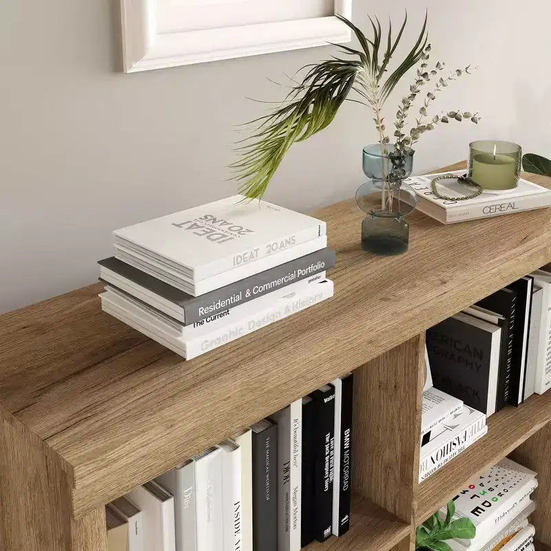 Organisateur de rangement ; Bibliothèque avec dispositif anti-basculement ; Étagère robuste en bois