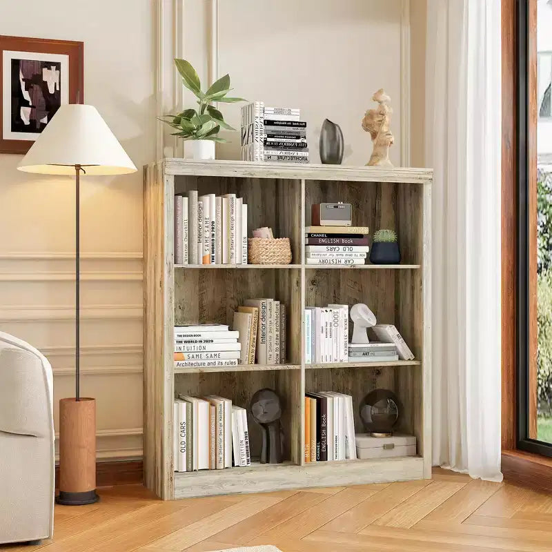 Organisateur de rangement ; Bibliothèque avec dispositif anti-basculement ; Étagère robuste en bois