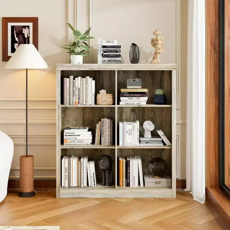 Organisateur de rangement ; Bibliothèque avec dispositif anti-basculement ; Étagère robuste en bois