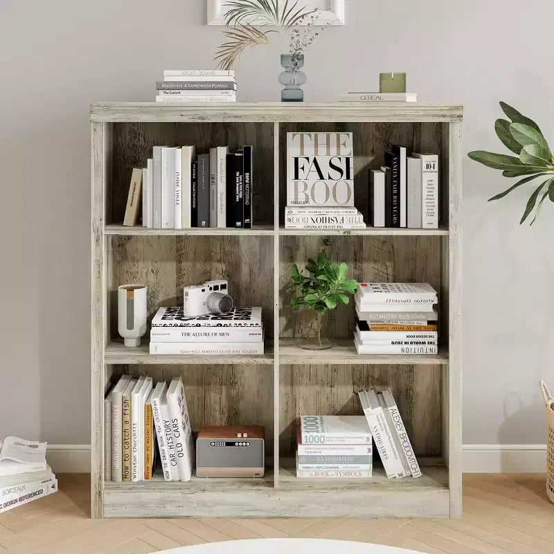 Organisateur de rangement ; Bibliothèque avec dispositif anti-basculement ; Étagère robuste en bois