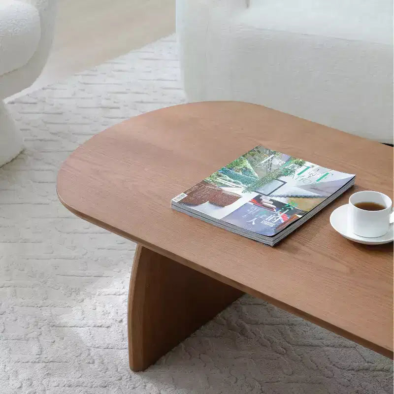 Table basse du milieu du siècle placage bois massif noyer
