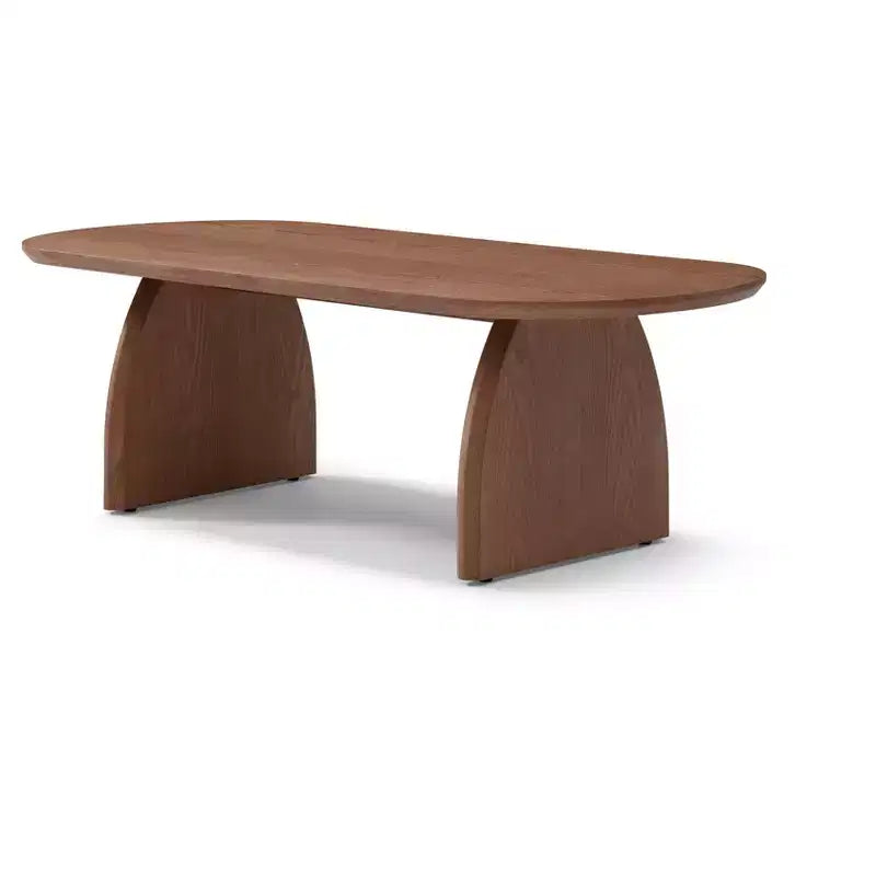 Table basse du milieu du siècle placage bois massif noyer