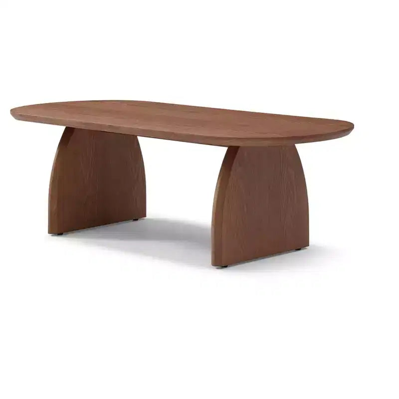 Table basse du milieu du siècle placage bois massif noyer