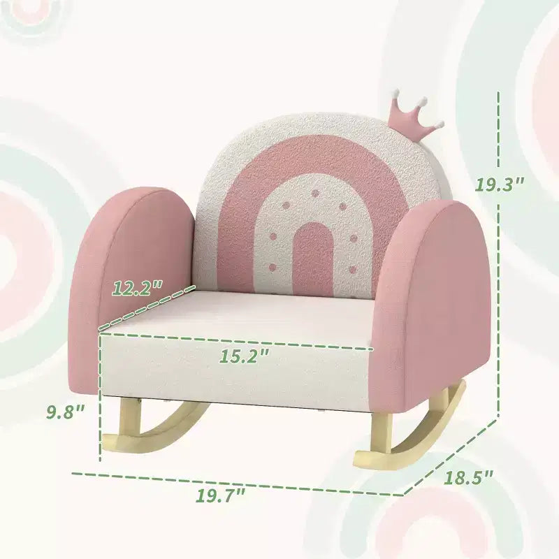 Chaise Enfant Princesse; Fauteuil à Bascule Enfant pour Chambre à Coucher