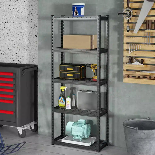 Étagère métallique à 5 niveaux, grille de rangement robuste en fil de fer