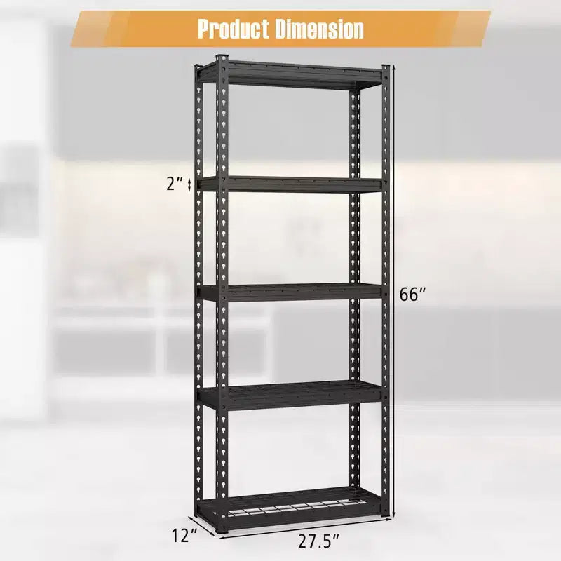 Étagère métallique à 5 niveaux, grille de rangement robuste en fil de fer