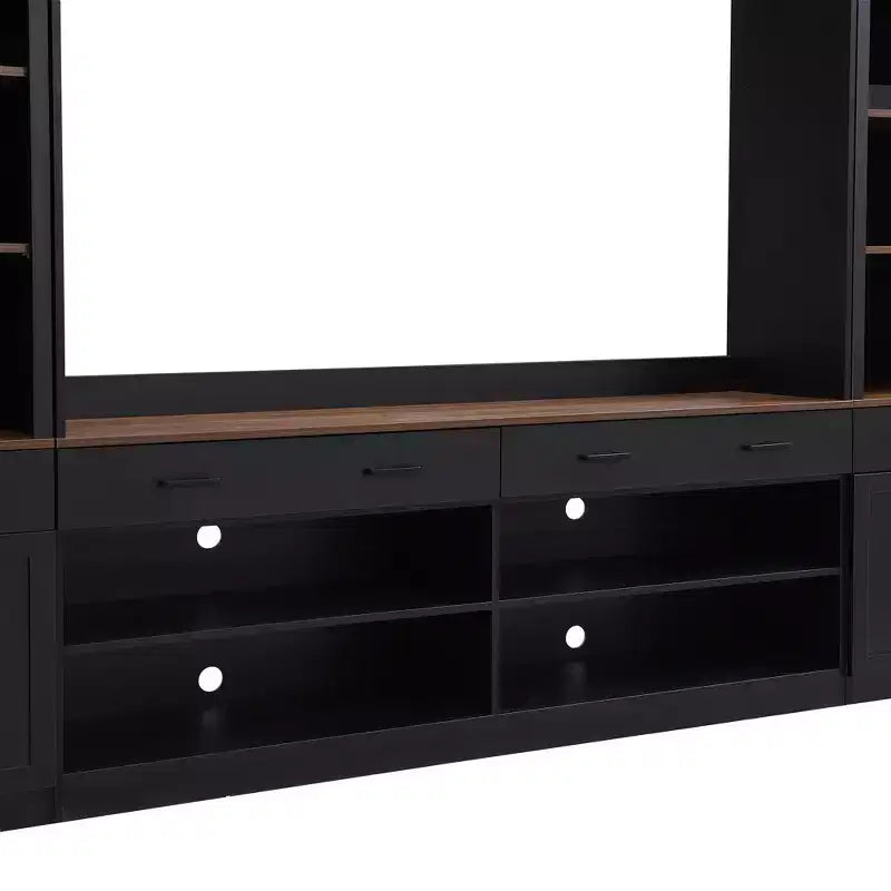 Ensemble mural mi-siècle grand meuble télé avec bibliothèque