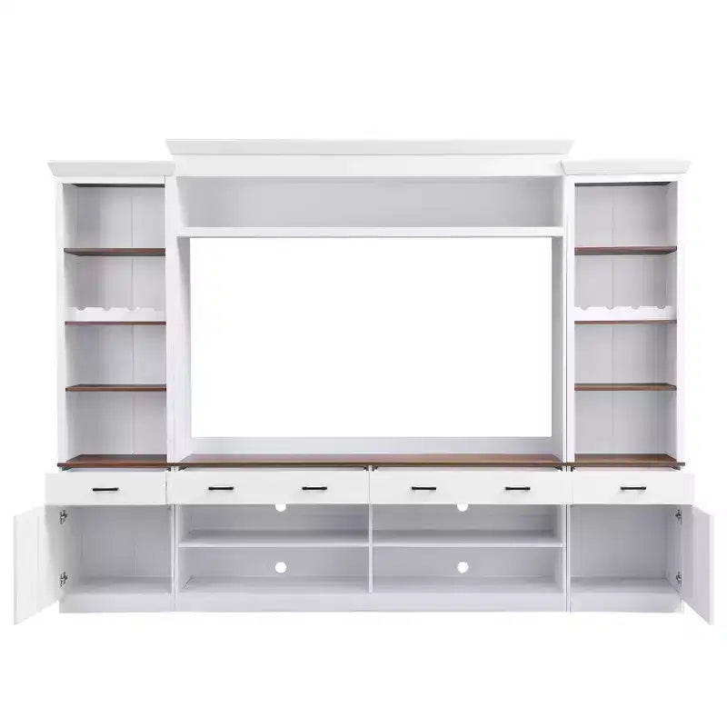 Ensemble mural mi-siècle grand meuble télé avec bibliothèque