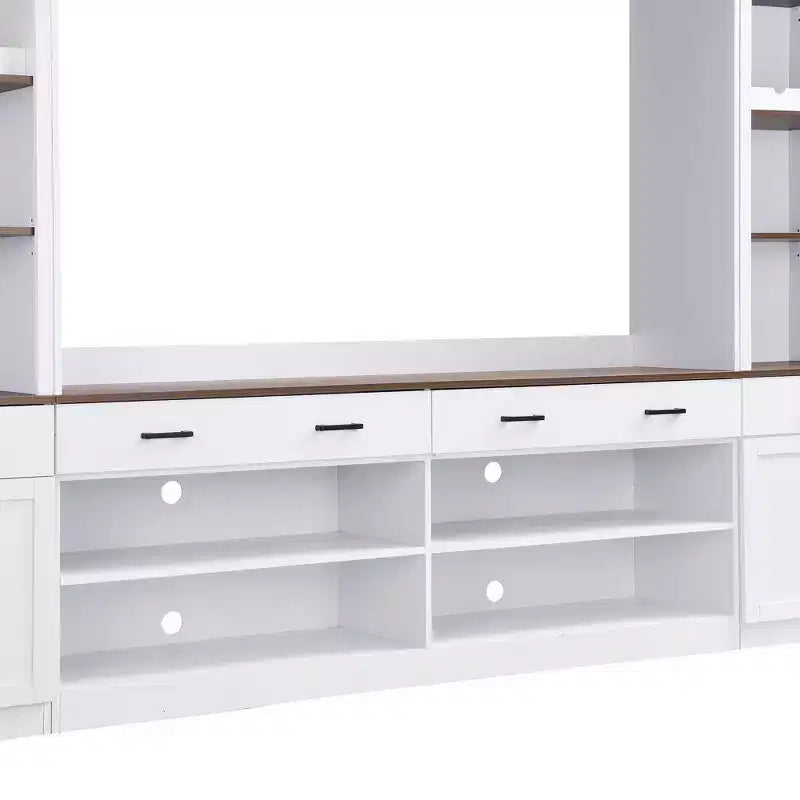 Ensemble mural mi-siècle grand meuble télé avec bibliothèque
